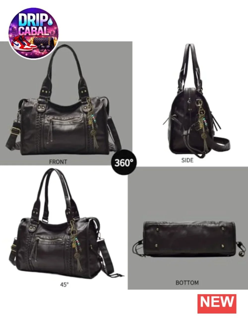 Womens Crossbody Bag Hobo Tote Soft Faux Leather Vintage Y2K Purse Shoulder